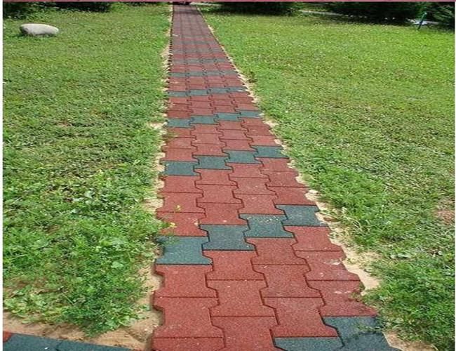 Outdoor Rubber Tile, Interlocking Rubber Tiles, Wearing-Resistant Rubber Tile