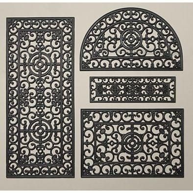 Wrought Iron Style Rubber Floor Mats for Entrance Door Mats for Stairs