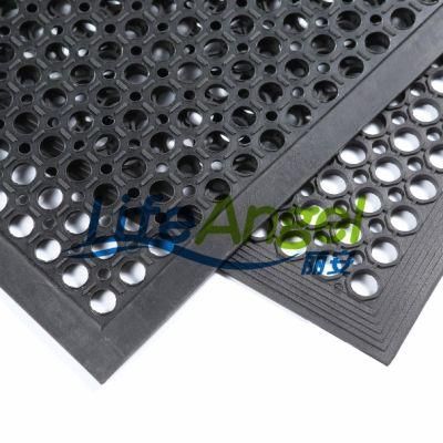 Wet Rooms, Workbench Anti-Fatigue Anti-Slip Hardwearing Rubber Hole Matting