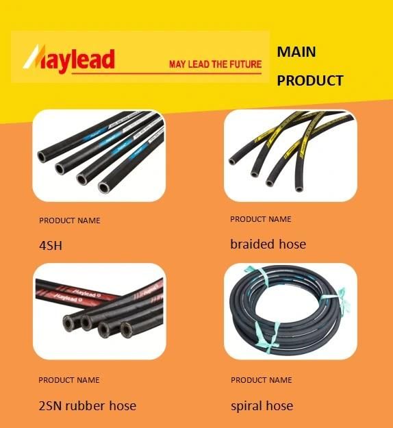 SAE100r2at Two Layers Steel Wire Braided Hydraulic Rubber Hose