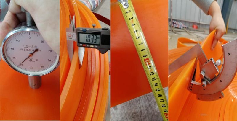 Orange Conveyor Belt Polyurethane Rubber Skirting Board