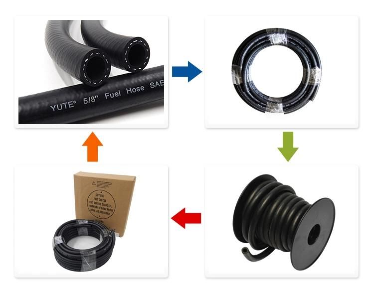 Yute Braided 5/16 Inch Fuel Oil Resistant FKM Rubber Hose