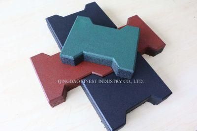 200X160X45mm Outdoor Dog-Bone Rubber Tile Rubber Paver Brick Rubber Paver