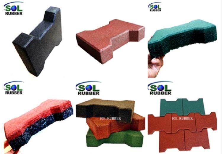 45mm Terracotta High Density Dogbones Horse Mat Stable Rubber Paver