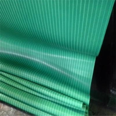 Green Rubber Sheet /Wide and Fine Ribbed Rubber Sheet