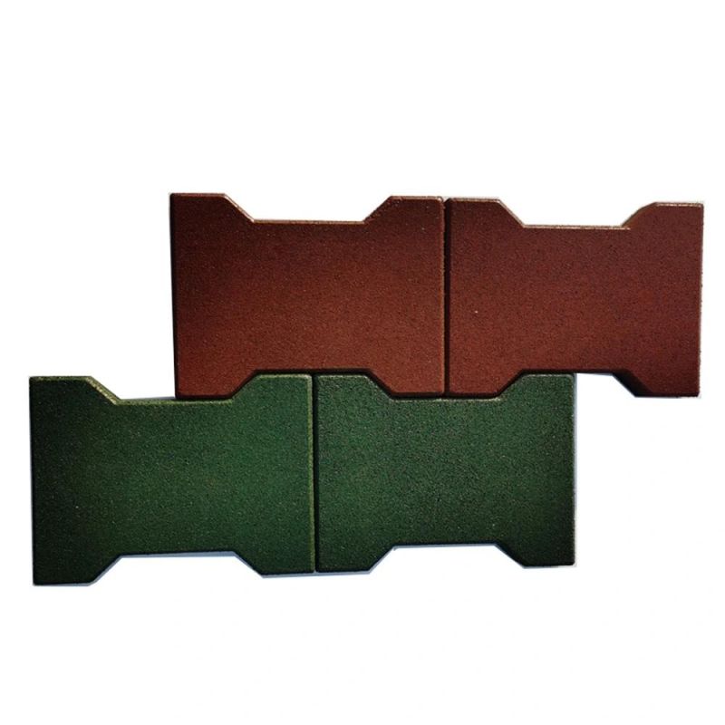 160mm*200mm Dog-Bone Shape Rubber Flooring