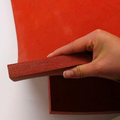 Sound Insulation Red Sponge Rubber Sheeting Foam Rubber Mat Rolls