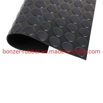 Industrial SBR Nr Material Anti Slip Rubber DOT Diamond Checker Ribbed Rubber Mat Rubber Sheet
