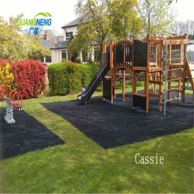 Black Color Anti Slip Rubber Grass Mat with Hole