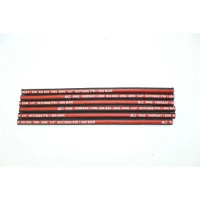 1/4&quot; Two High Tensile Steel Wire Braided SAE 100r2at / En 853 2sn Hydraulic Hose