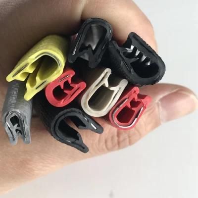 Extruded Decorative Glass Edge Guard Trim Flexible Weatherstrip Seal Protective PVC U Edge Trim Seal for Car Ship with Steel Belt Reinforced