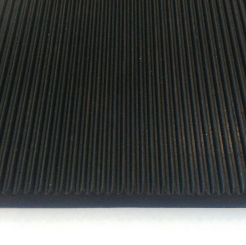 Chinese Wholesaler Rubber and Plastic Fine Ribbed Rubber Floor Mat