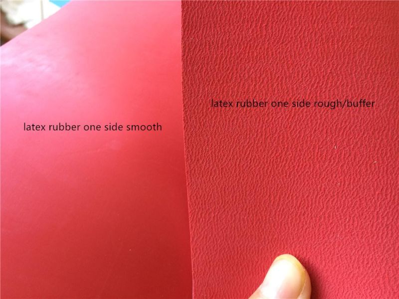 6mm 24MPa Buffer Side Rough Side Elastic Natural Gum Latex Rubber Sheet