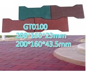 Qingdao SBR Grains Outdoor Rubber Floor Tile Recycle Rubber Tile