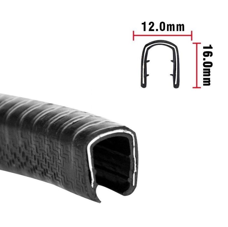 12X16mm PVC Rubber U Channel Seal Strip PVC Edge Trim Seal