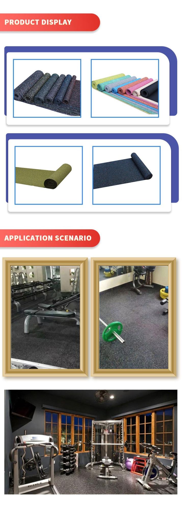 Wholesale EPDM Gym Rubber Flooring Mat Roll