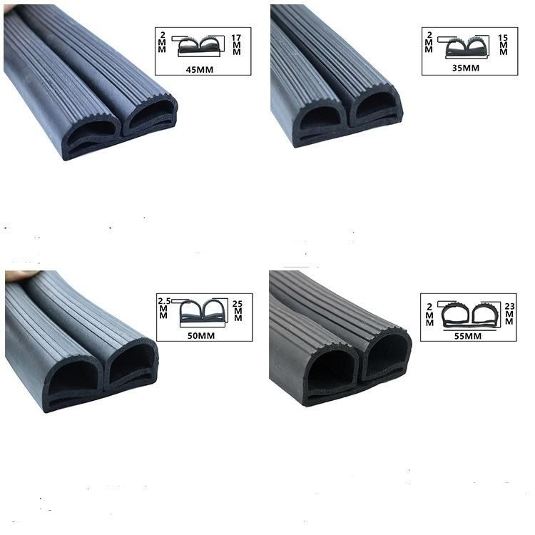 E-Shape Solid Rubber Silicone Profile/Extrusion Seals for Equipment Machinery