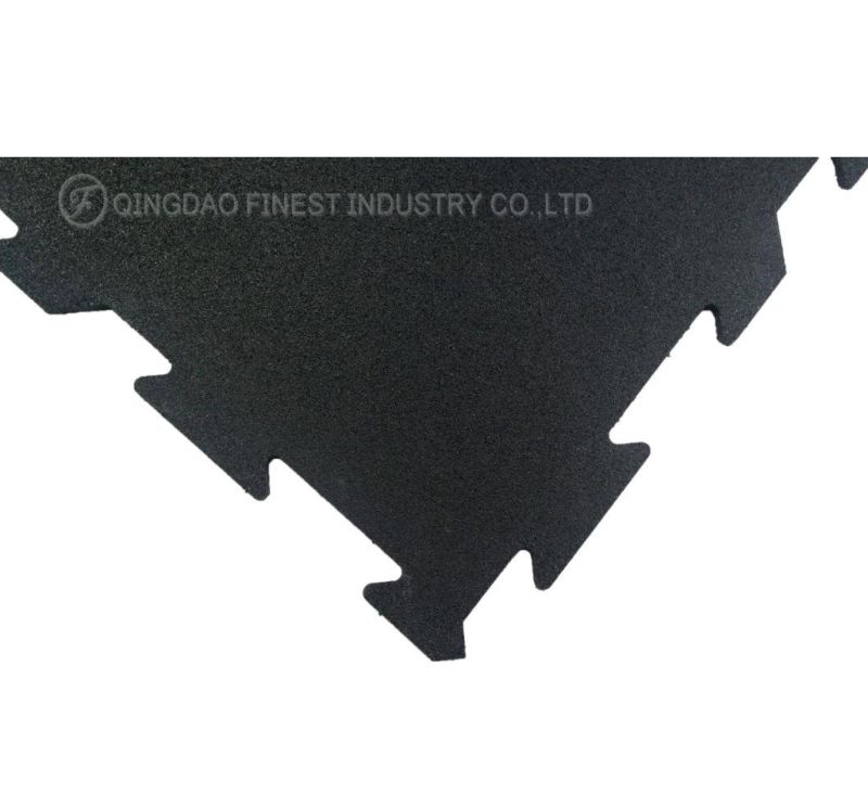High Density Interlocking Gym Rubber Flooring Jigsaw Rubber Mat for Crossfit