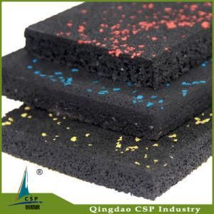 Indoor Use Elastic Fitness Rubber Mat with Colorful Speckles