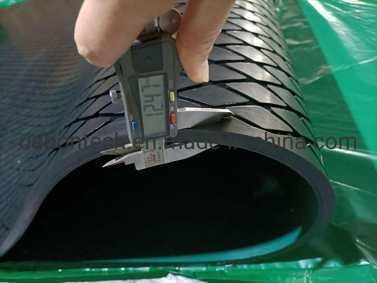 Conveyor Ceramic Rubber Pulley Lagging Diamond Drum Lagging Sheet