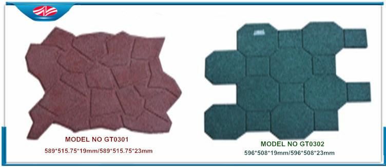 Eco-Friendly Outdoor Playground Square Rubber Tiles