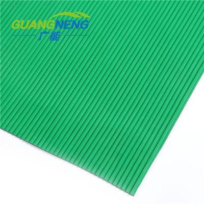 Fine Ribbed Rubber Sheet Roll, Green Color, 10m*1m*5mm