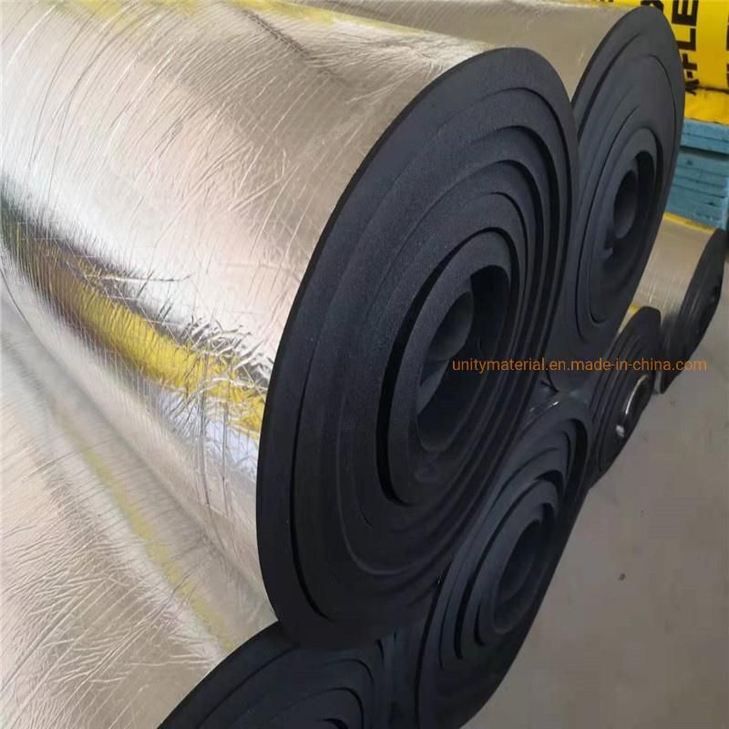 Flame Retardant and Heat Proof Pipe Thermal Insulation NBR PVC Rubber Plastic Sponge Fire Resistant Pipe with Aluminum Foil as EVA, PE, EPDM, Cr