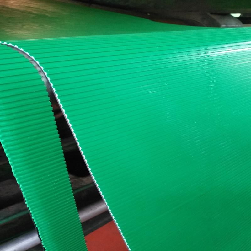 Green Anti Slip Fine Ribbed Rubber Mat /Rubber Sheet