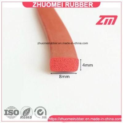 Abrasion Resistant Foam Rubber Silicone Sealing Strip