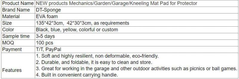 New Products Mechanics/Garden/Garage/Kneeling Mat Pad for Protector