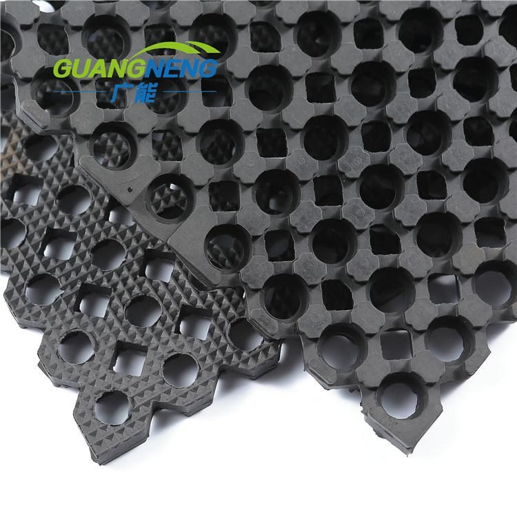 Drainage Anti-Slip Rubber Ship Deck Mats, Rubber Grass Mats