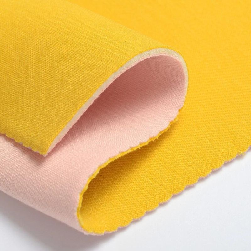 New Arrival Yellow Pattern Fabric White Neoprene Rubber for Bags