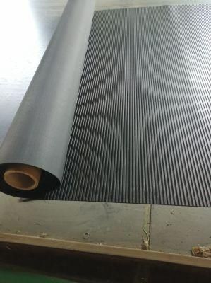 Anti-Slip Fine Ribbed Rubber Sheet Flooring Matting for Workshop