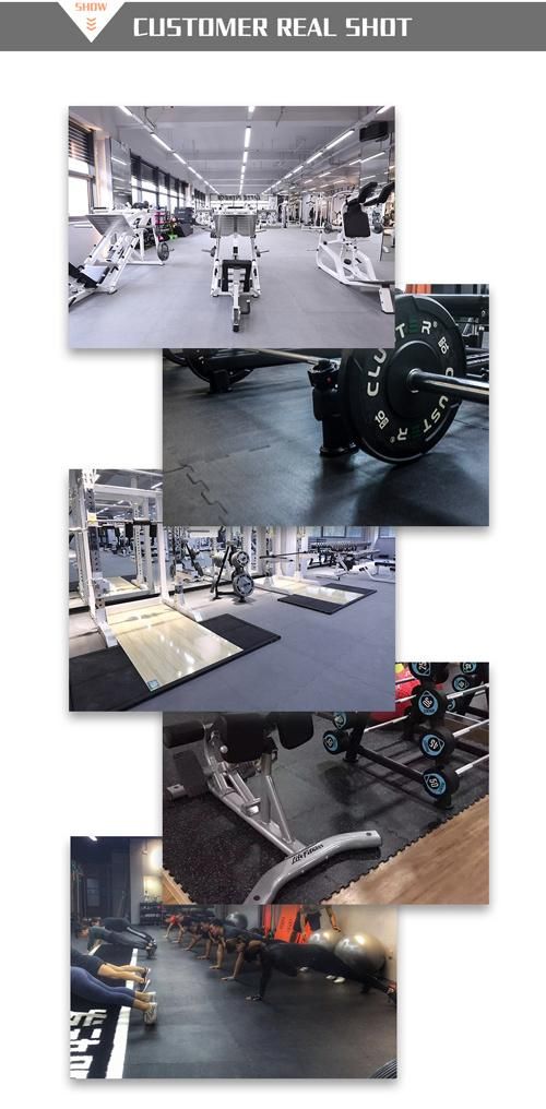 Interlock Visible Gym Rubber Floor Movable Interlocking Rubber Mat Tiles