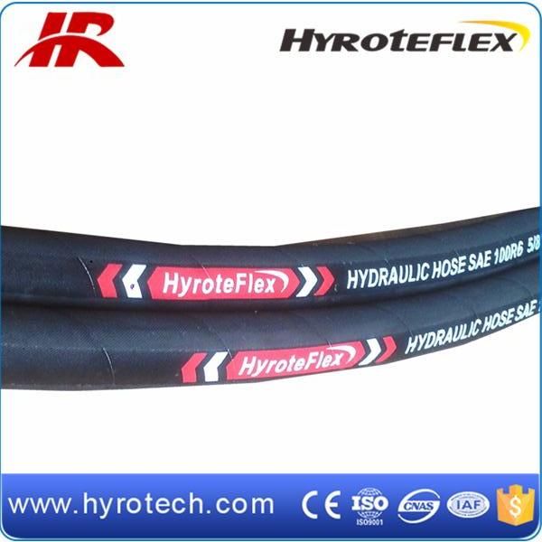 Fiber Braided Cloth Cover Hydraulic Hose SAE 100r6