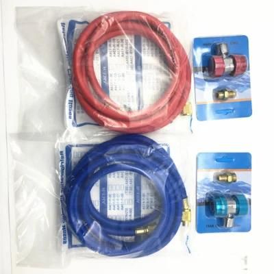 Three Colors AC Gas Charging Hose with Quick Coupler