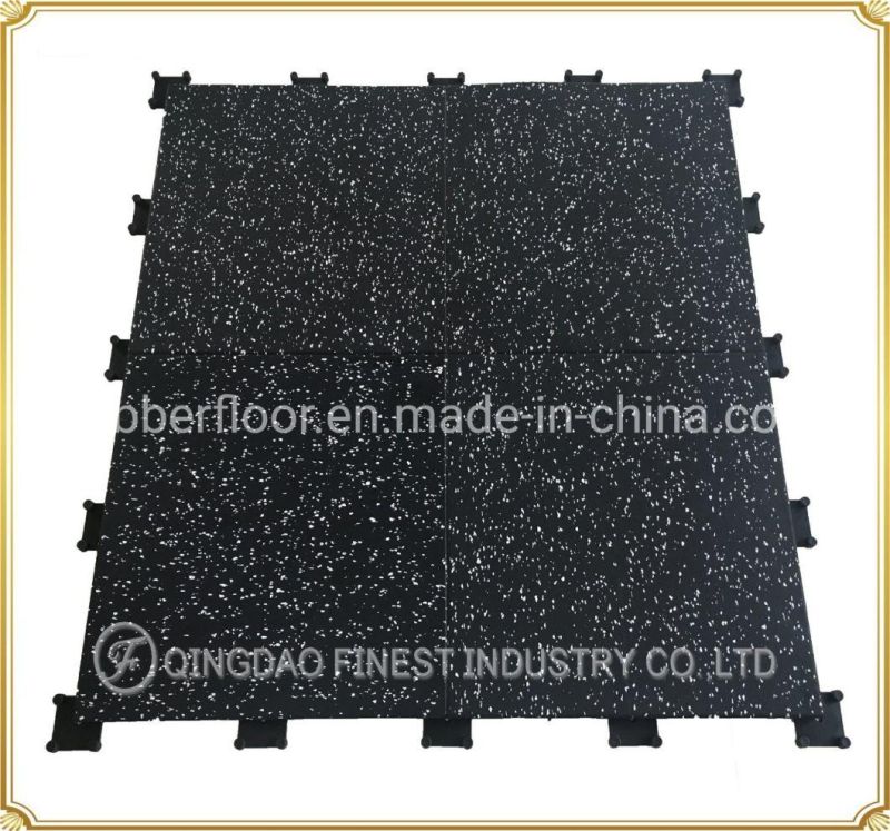 Seamless Compound Premium Gym Rubber Flooring with Clips Rubber Mat Rubber Tile Matting