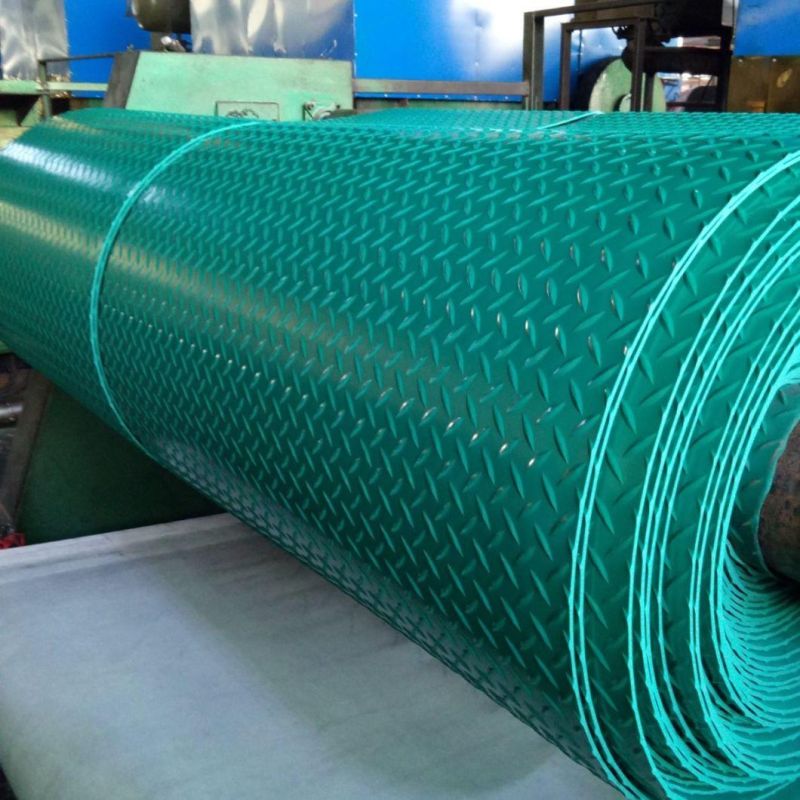 Factory Manufacture Green Non -Slip Diamond Rubber Plate/Matting