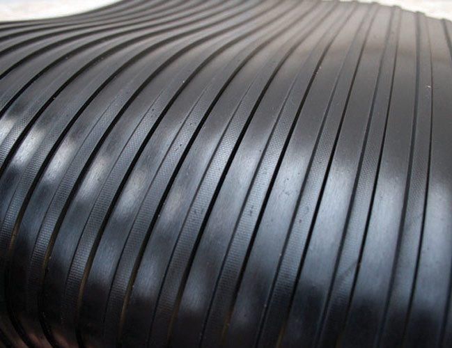 Wear-Resistant Waterproof Wide Broad Ribbed Rubber Mat / Non Slip Rubber Floor / Rubber Sheet
