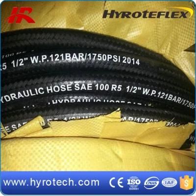 High Pressure Hydraulic Hose Withe Textile Braided Cover SAE 100r5