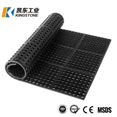 Heavy Duty Waterproof Oil Resistant Anti-Slip Hotel Rubber Floor Kitchen Drainage Rubber Mat