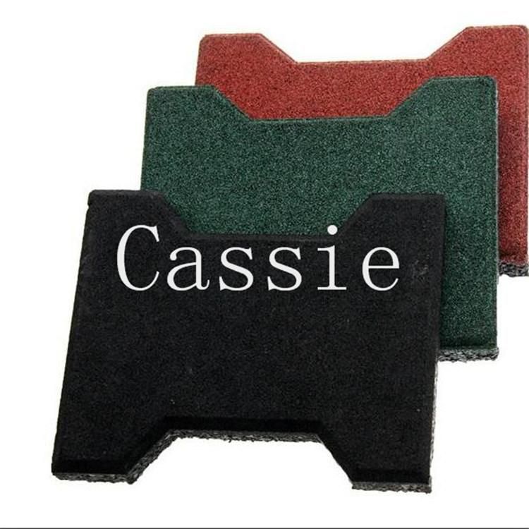 Interlocking Dog Bone Playground Square Rubber Tile