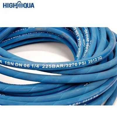 Blue Color SAE100 R1at / En 853 1sn Hydraulic Hose for Industry