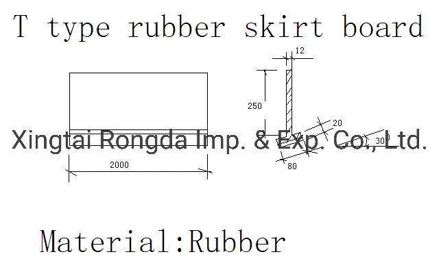 Wear-Resistant PU Rubber Skirting Board for Conveyor Belt for Conveyor System