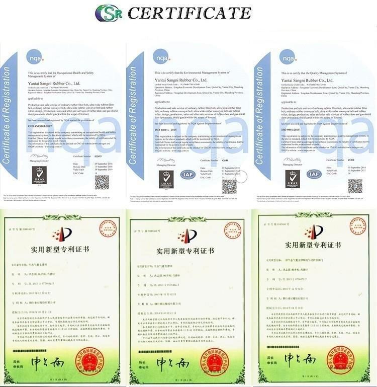 Textile Reinforced Rubber Conveyor Belt with Curb/Skirt Edge