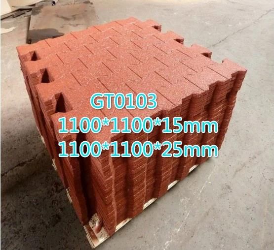 Qingdao SBR Grains Outdoor Rubber Floor Tile Recycle Rubber Tile
