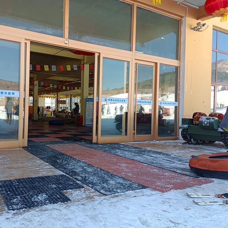 5% Discount Rubber Safety Interlocking Non Slip Mat for Ski Resort