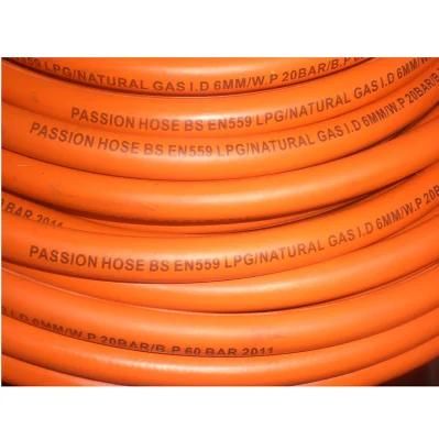3/8&quot; BS En559 Orange Rubber Gas Pipe for Family Use