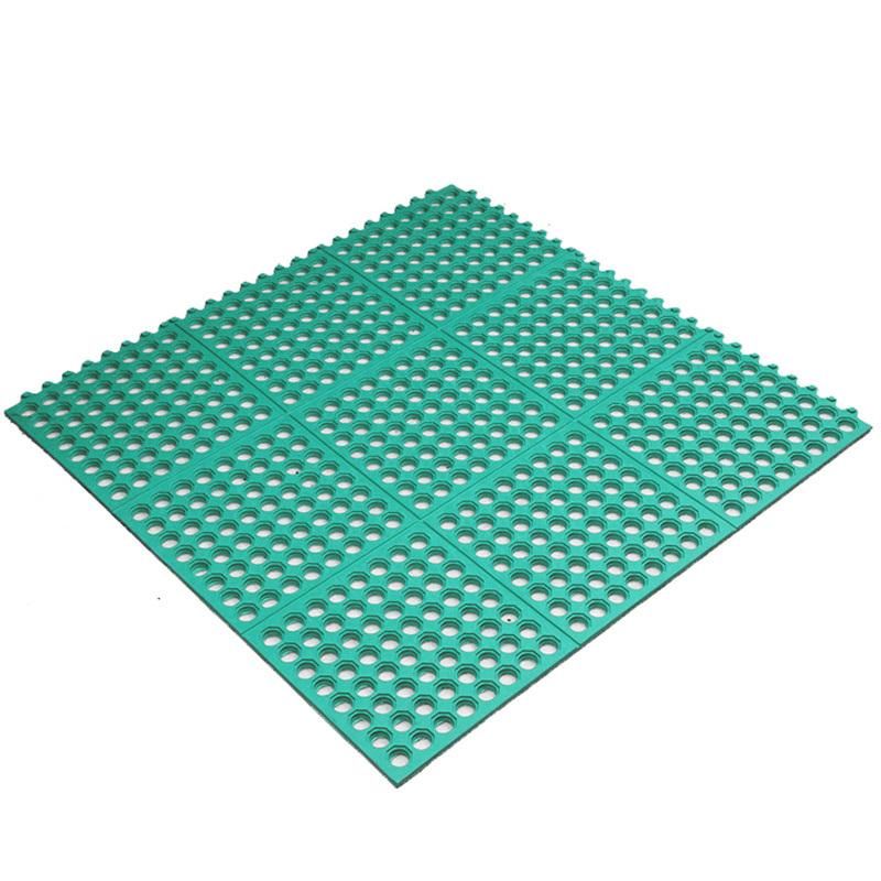 Anti Fatigue Workplace Flooring Water Drainage Rubber Kitchen Mat