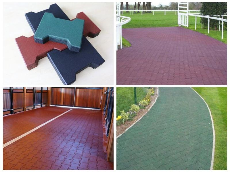 Quailfied Dog Bone Residential Outdoors Floor Rubber Pavers